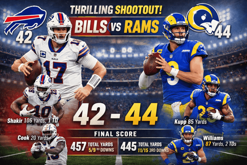 buffalo bills vs los angeles rams match player stats