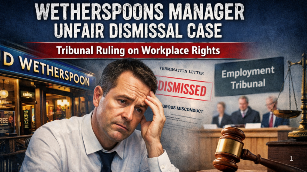 wetherspoons manager unfair dismissal