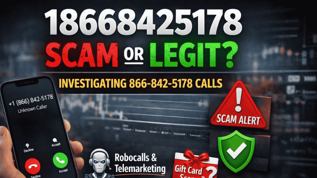 18668425178 – Who Called Me From 1-866-842-5178? Scam or Legitimate Number? 18668425178