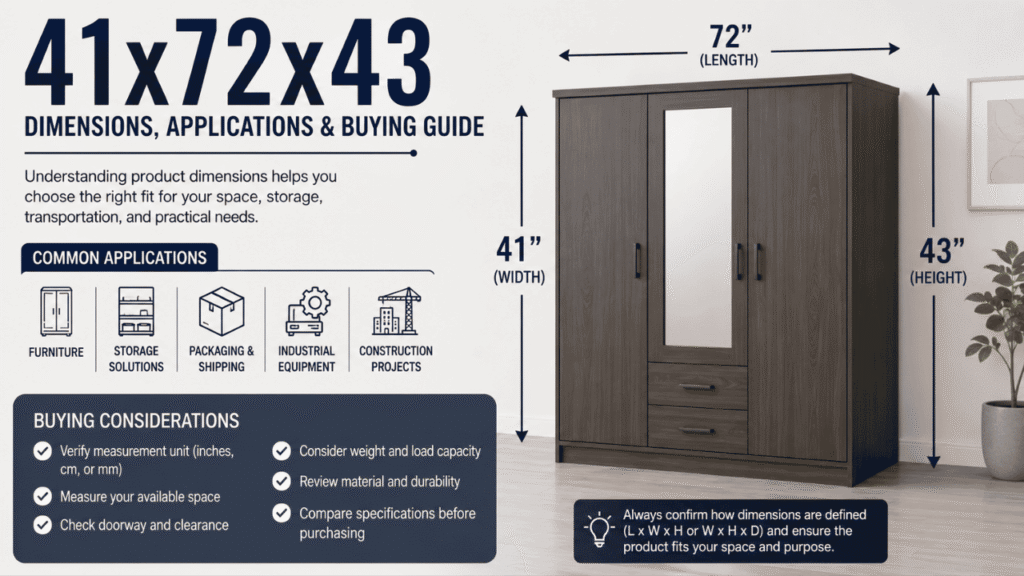 41x72x43: Dimensions, Applications, Uses, and Buying Considerations 41x72x43
