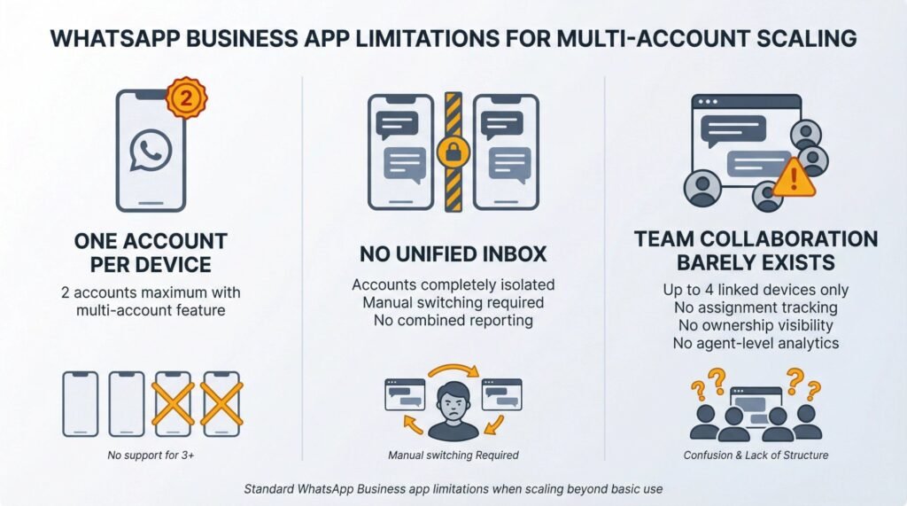One WhatsApp, Five Colleagues: How to Let a Team Share a Single Business Number without the Chaos