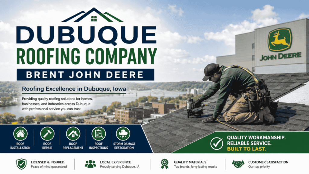 dubuque roofing company brent john deere