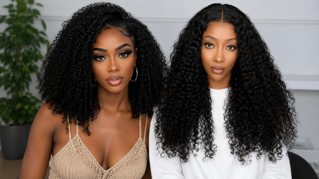 Flawless Curly Looks Using OQ Hair Curly Crochet Hair and Curly Half Wigs