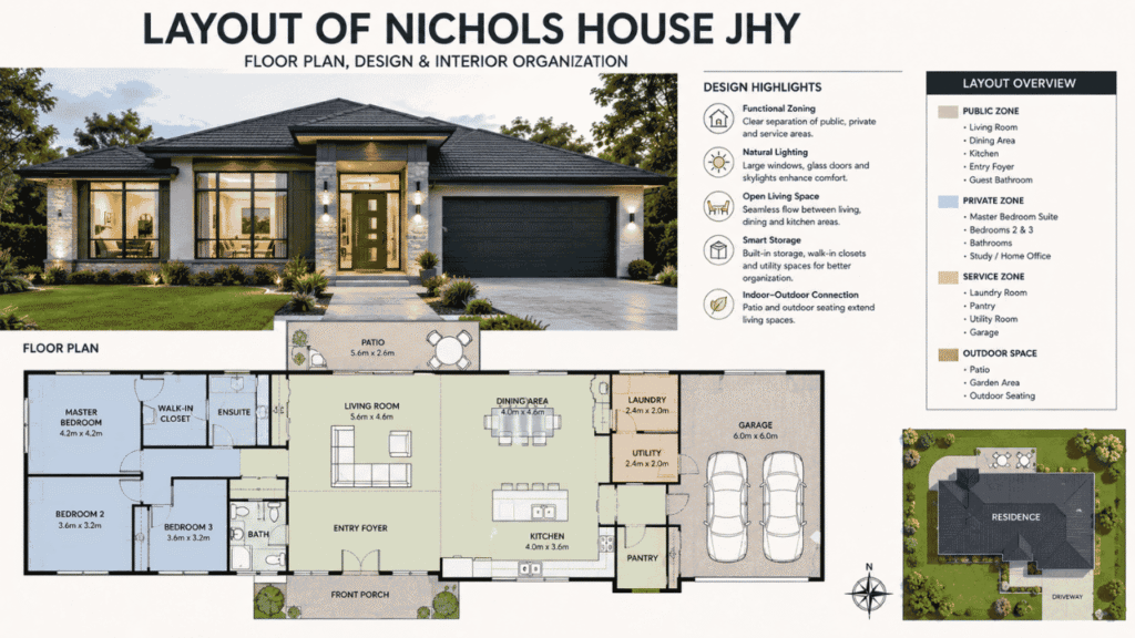 Layout of Nichols House JHY: Design, Floor Plan, Architecture, and Interior Organization layout of nichols house jhy