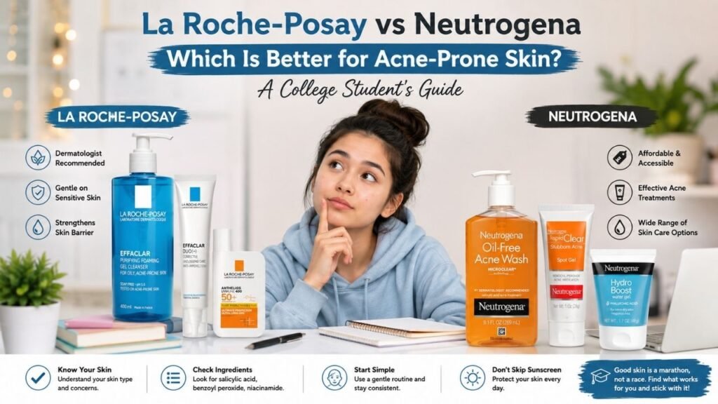 i am a college student. are la roche-posay products better for acne-prone skin than neutrogena?