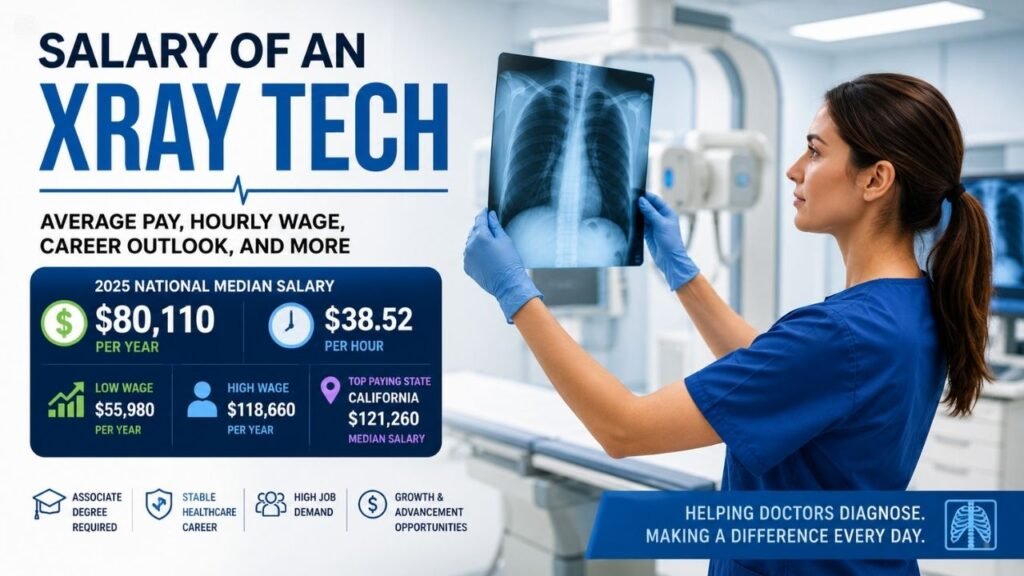 Salary of an Xray Tech: Average Pay, Hourly Wage, Career Outlook, and More salary of an xray tech